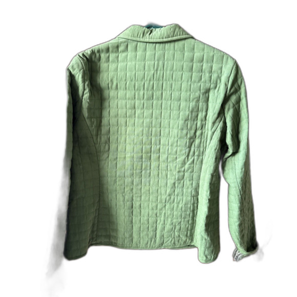 Briggs New York Light Green Lightweight Quilted Long Sleeve Jacket Size 14 - Picture 9 of 10